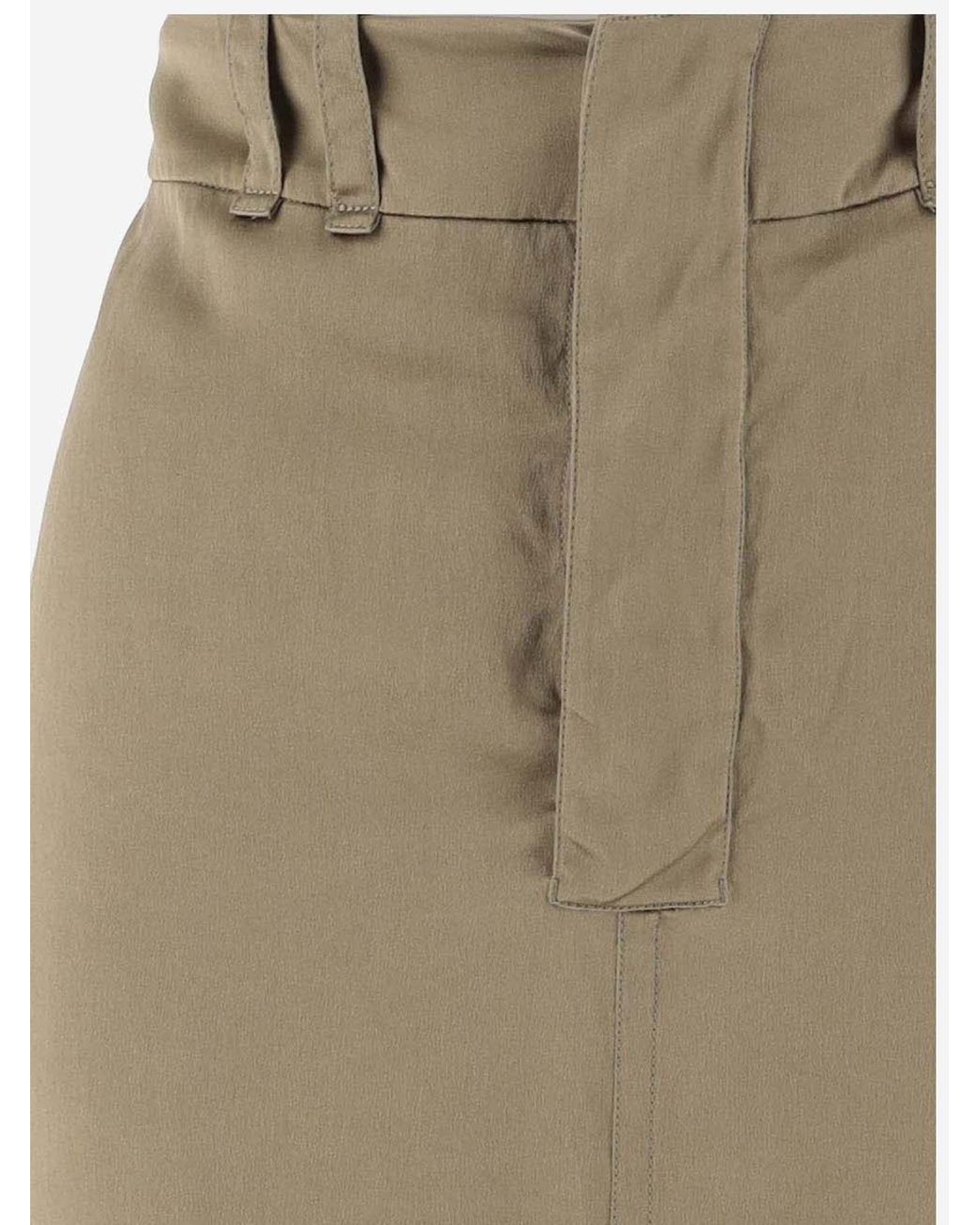 Saint Laurent Natural Silk Skirt