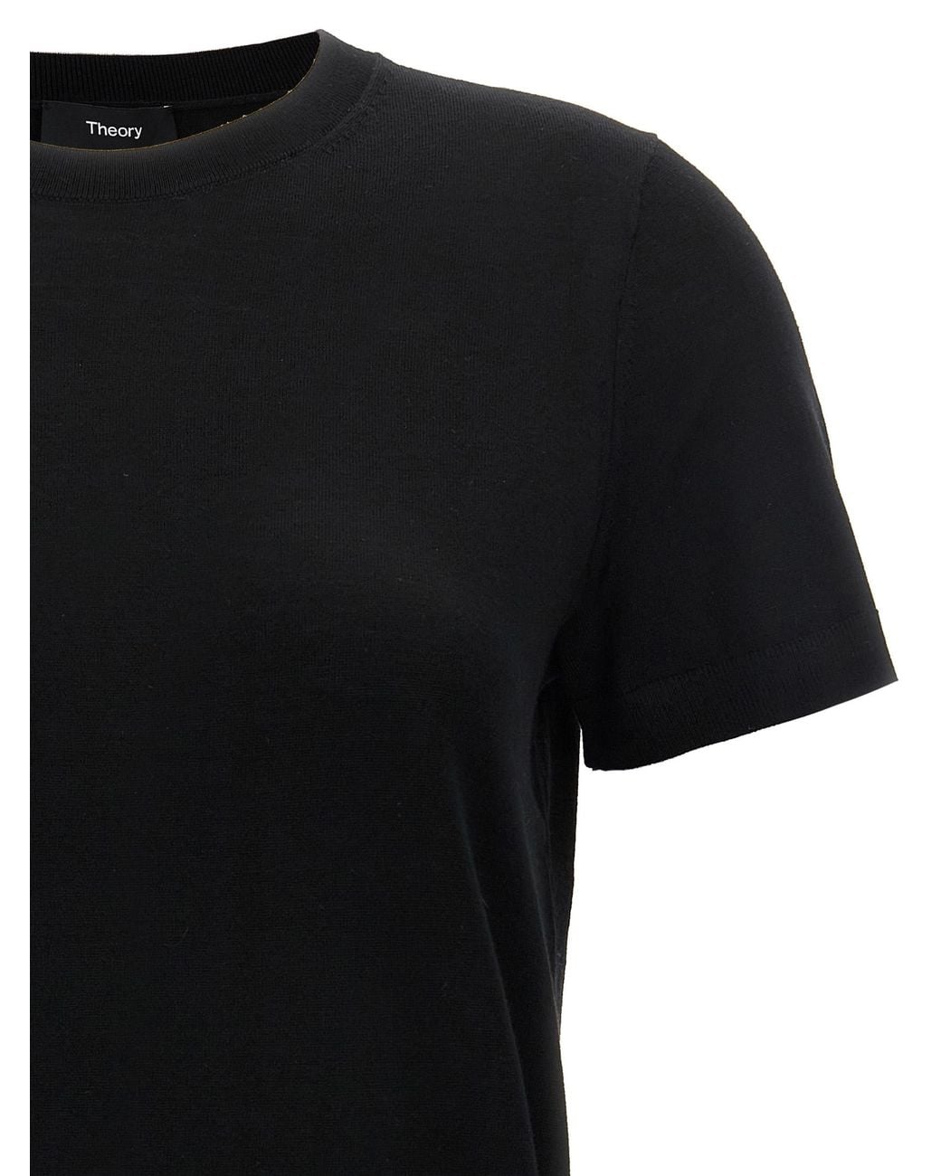 Theory Black Basic Sweater Wool Sweater, Cardigans