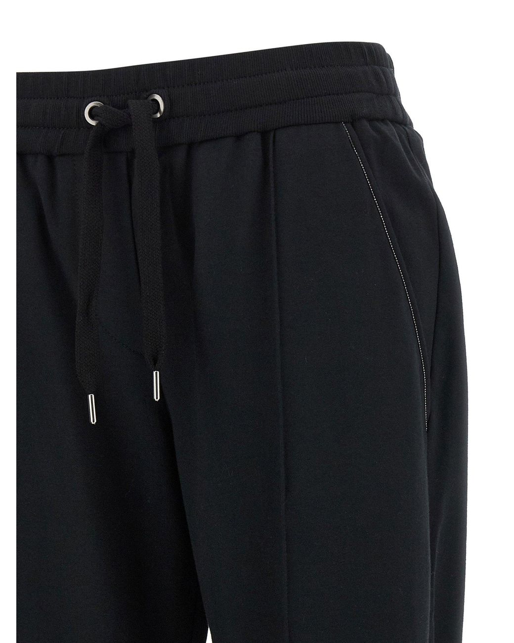 Brunello Cucinelli Blue Light Stretch Cotton Track Joggers