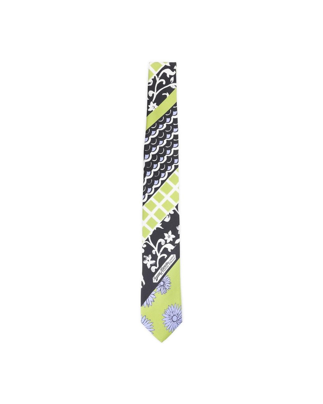 Lanvin Blue Patchwork Tie for men