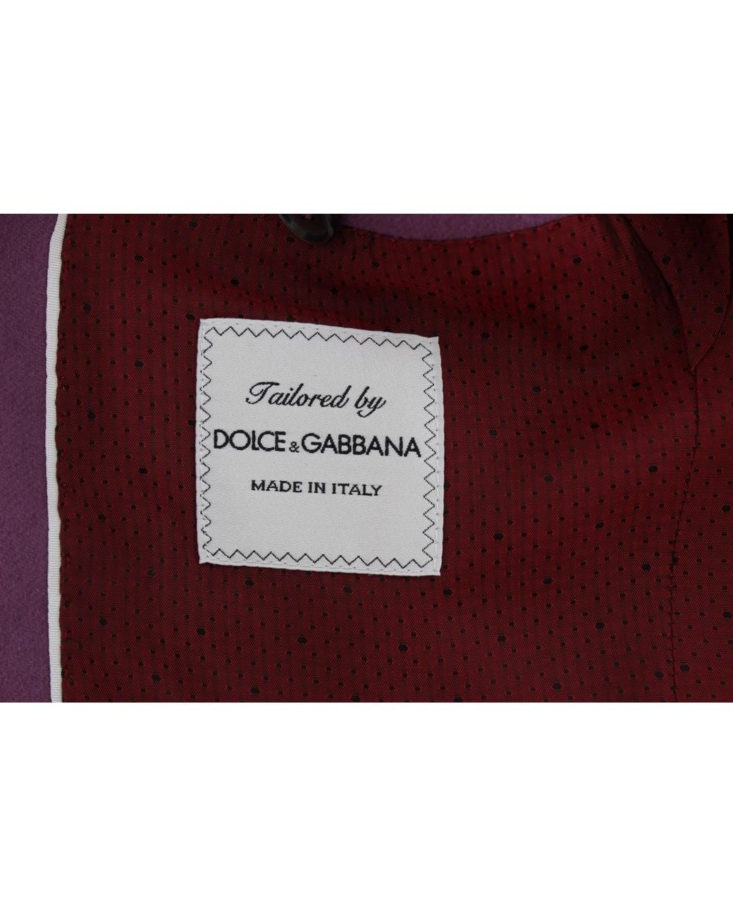 Dolce & Gabbana Purple Cashmere Slim Fit Blazer Jacket for men