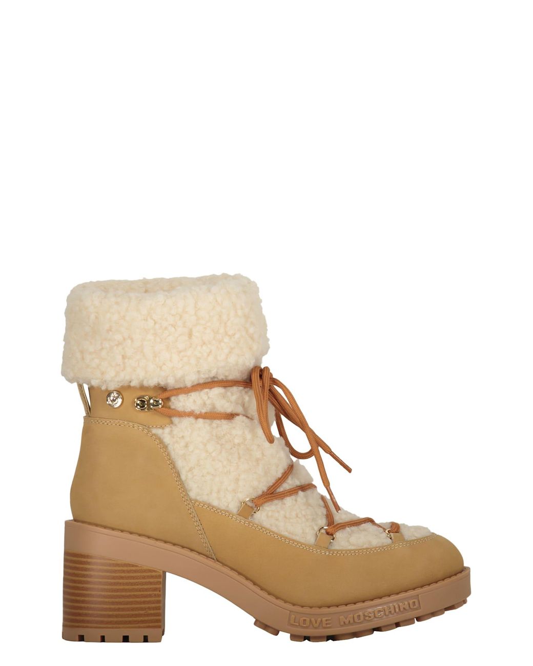 Love moschino fur boots hotsell