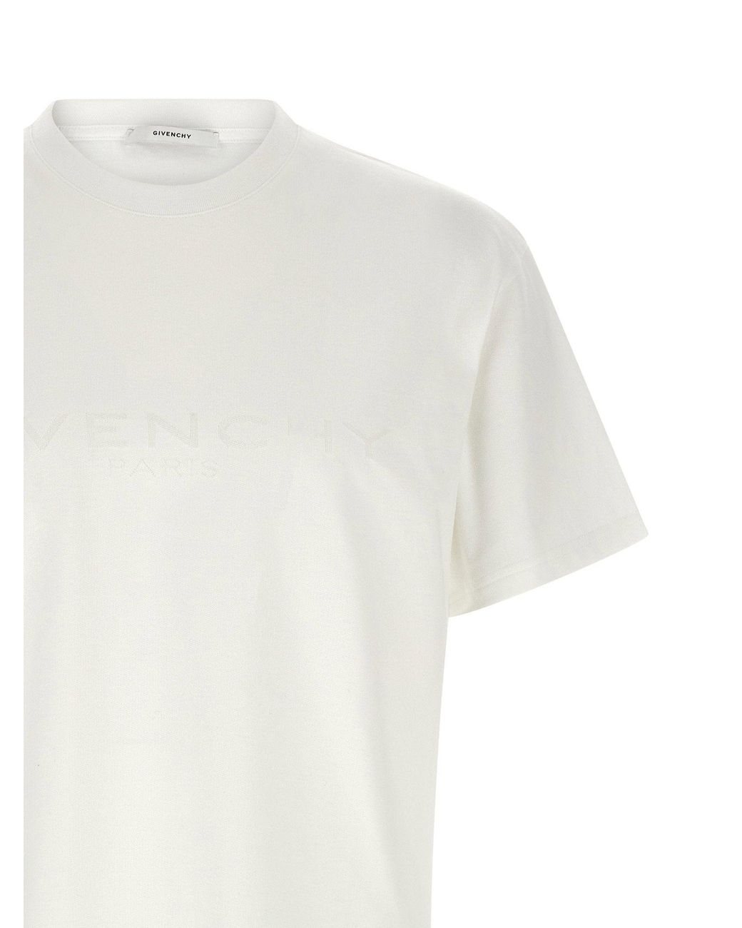 Givenchy White Tone-On-Tone Jacquard T-Shirt