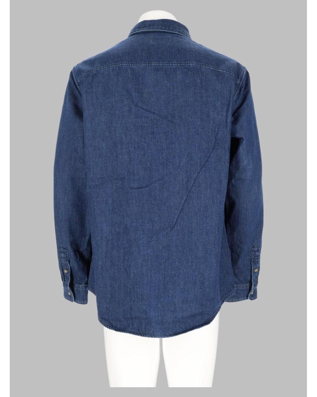 A.P.C. Blue Shirt New Greg Organic Cotton for men