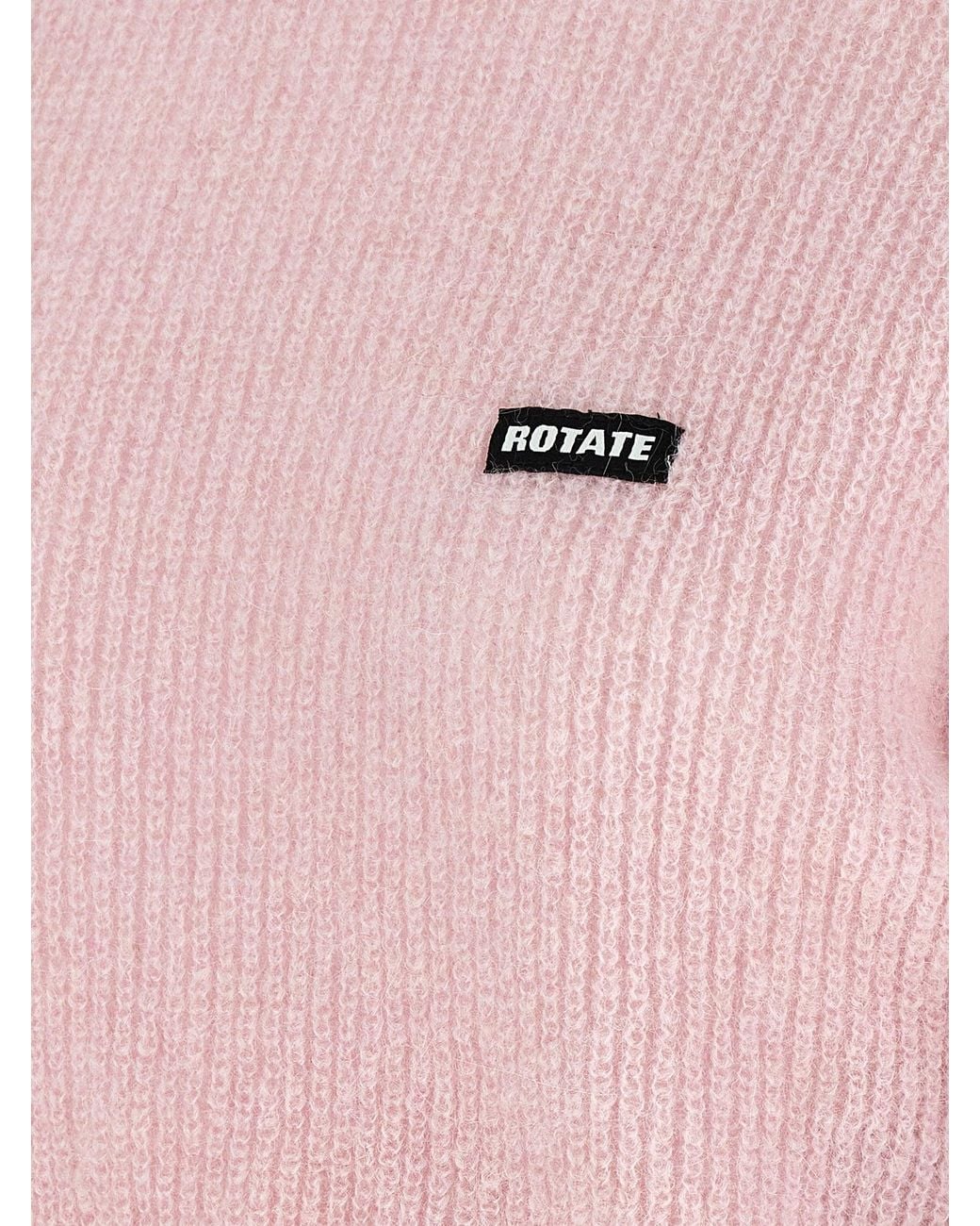 ROTATE BIRGER CHRISTENSEN Knit Puff Sweater in Pink | Lyst
