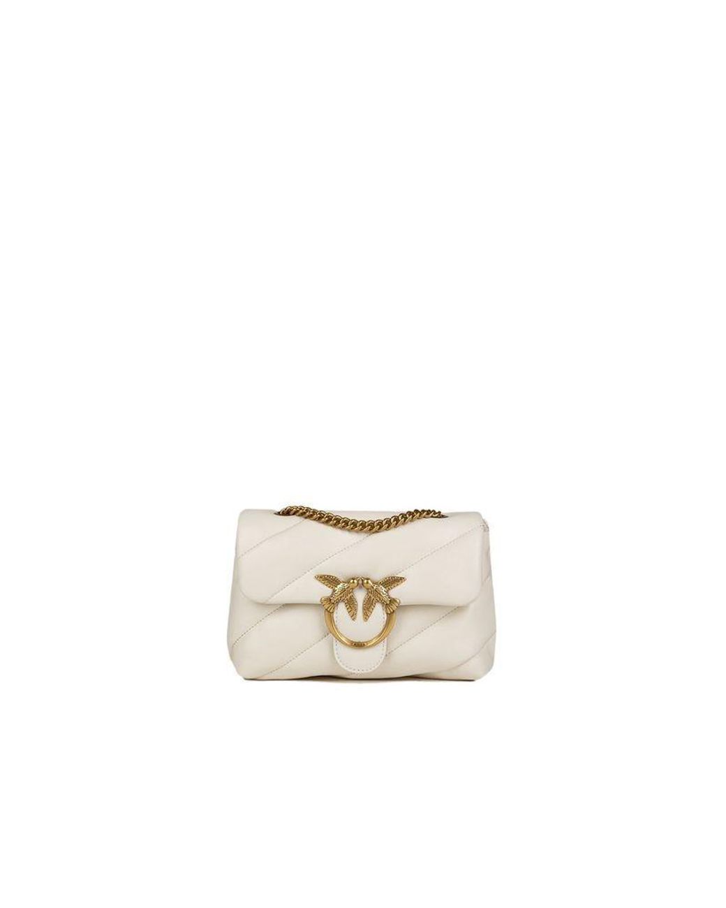 Pinko Natural Crossbody Bag-Ivory Crossbody-Bags