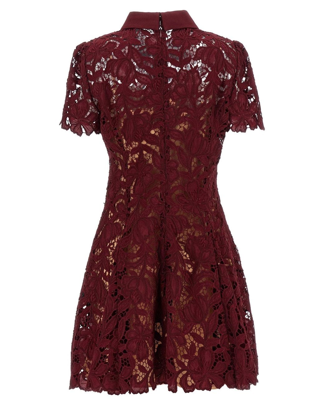 Self-Portrait Red Floral Lace Dress