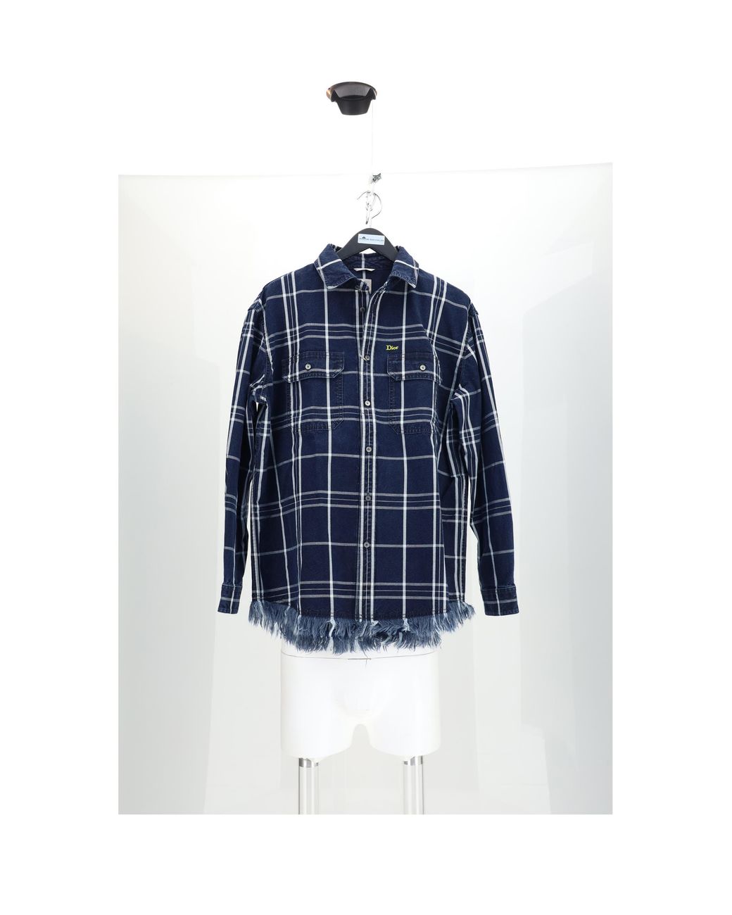 Dior Blue Dior Checked Cotton Shirt for men