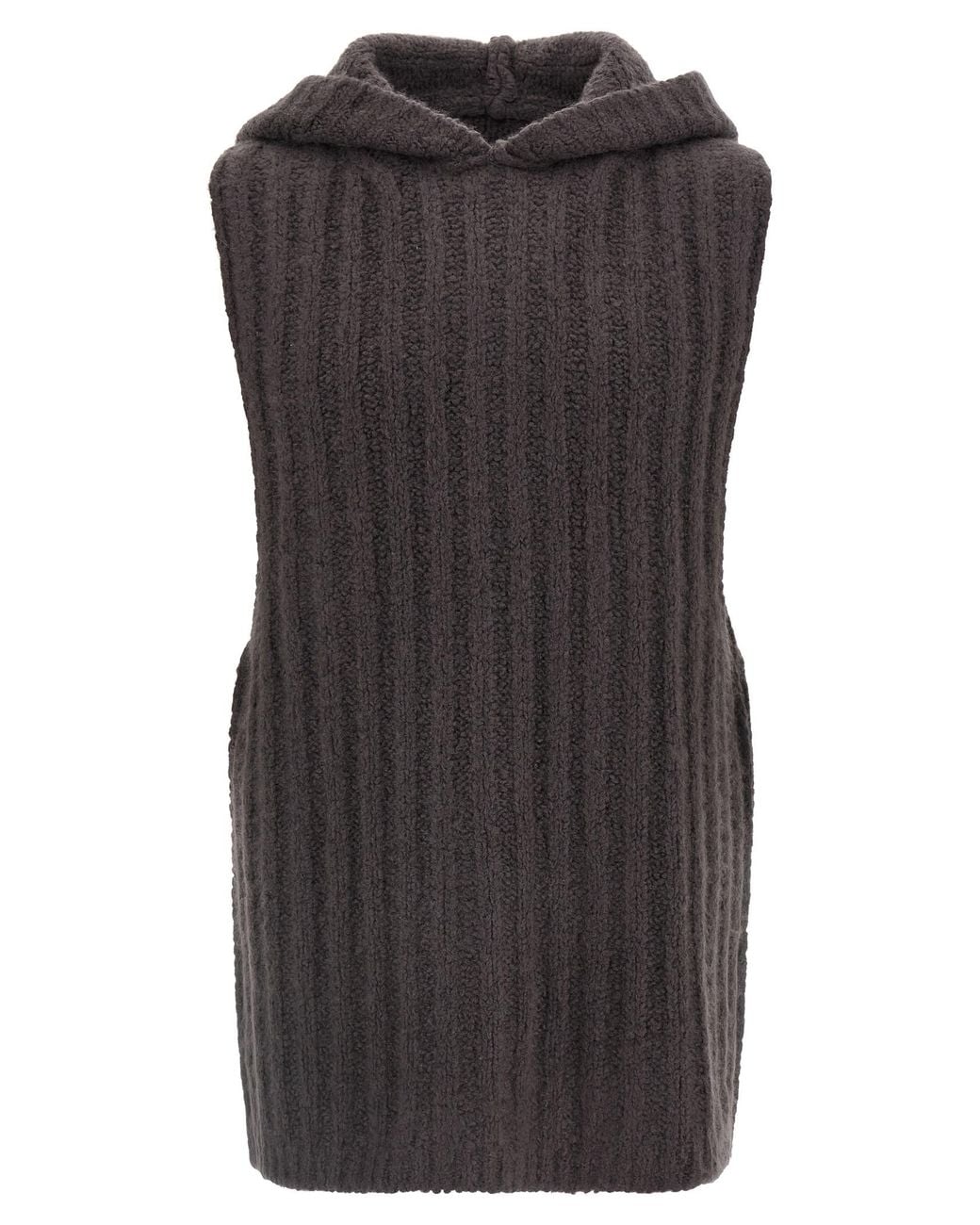 Rick Owens Black Cashmere Sleeveles Sweater Clothing for men