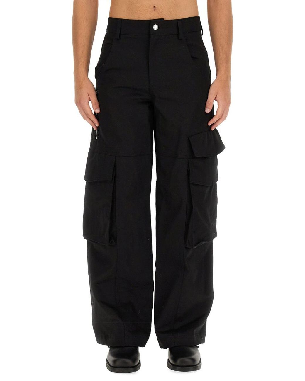Gcds Black Gcds Cotton Trousers for men