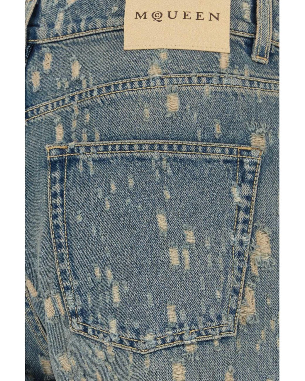 McQueen Blue Denim Jeans for men