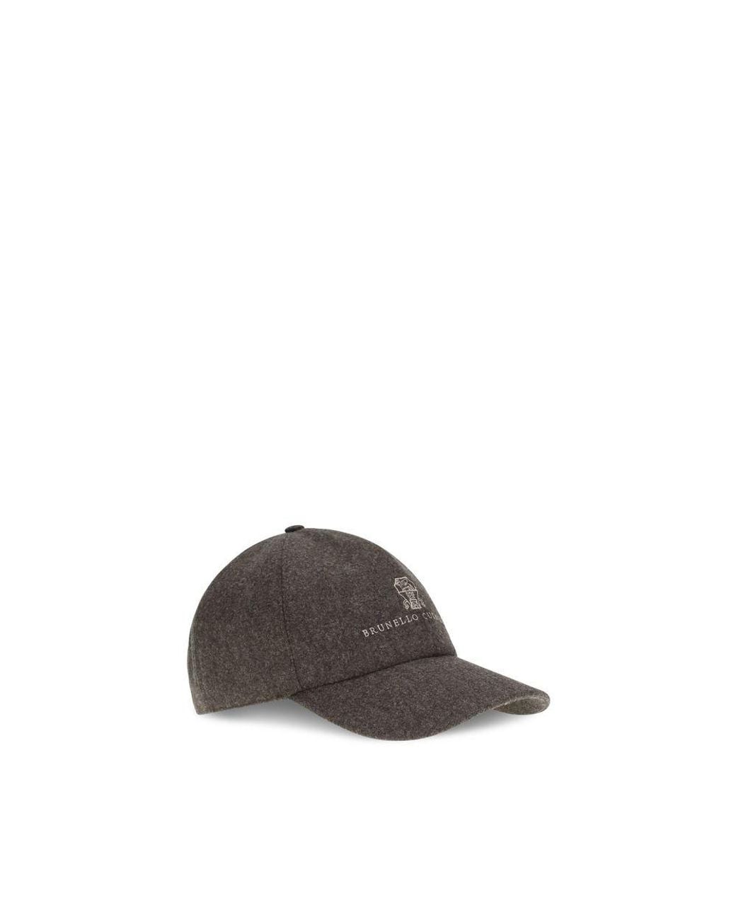 Brunello Cucinelli Brown Wool Oves Aries Cap (Baseball Hat) for men