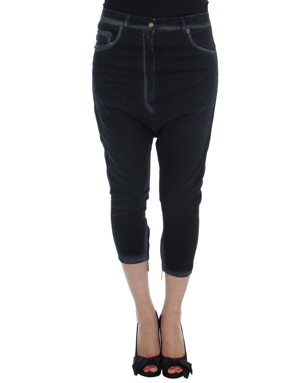 Roberto Cavalli Black Elevated Casual Chic Denim