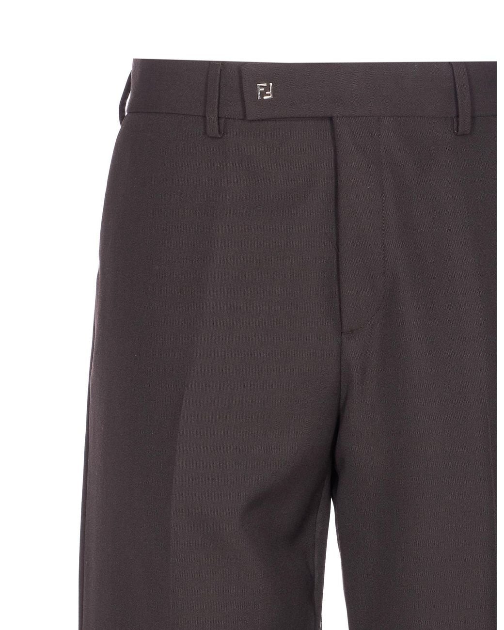 Fendi Blue Trousers Polyester for men