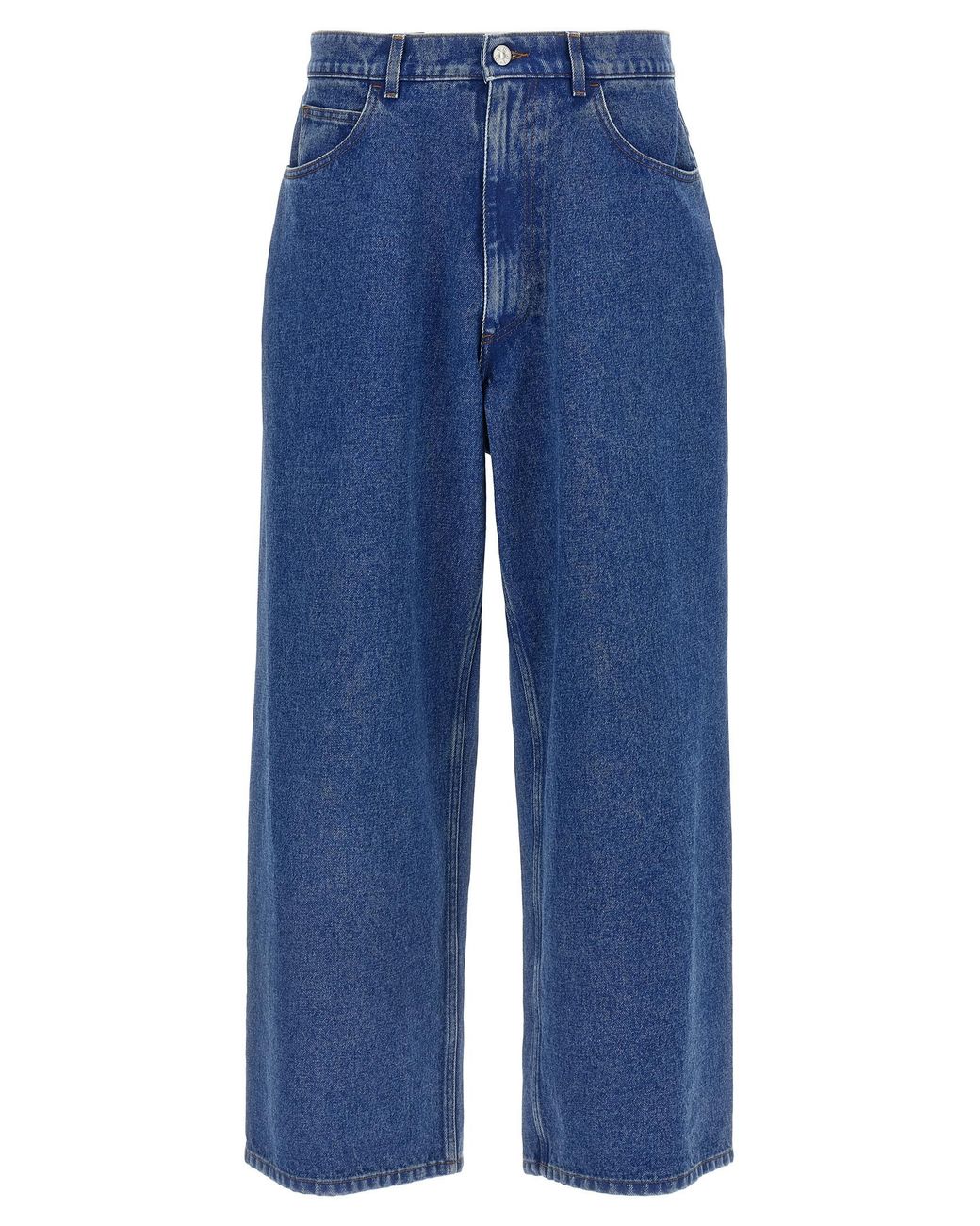Marni Blue Low Waist Wide Leg Denim Jeans for men