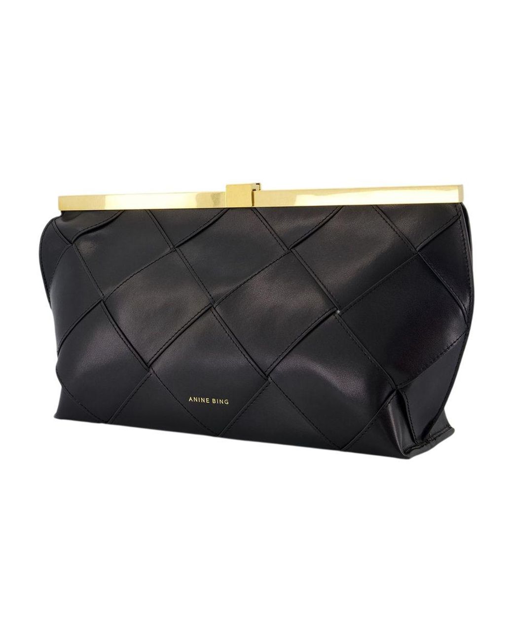 Anine Bing Black Anine Braided Clutch