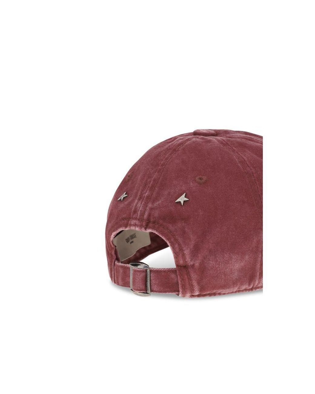 Golden Goose Deluxe Brand Red Bordeaux Cotton Cap (baseball Hat)