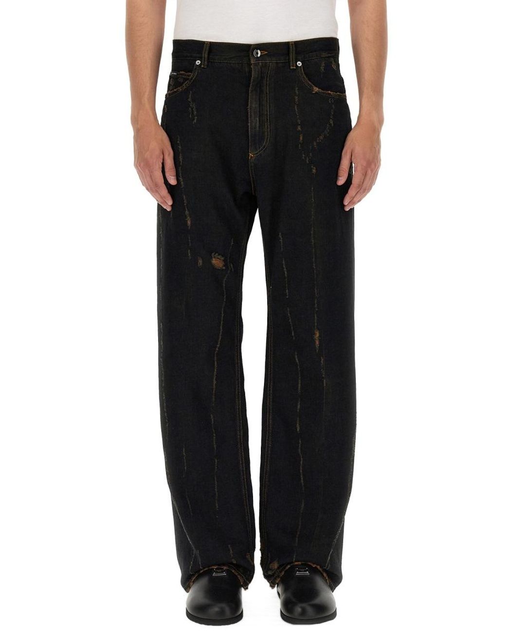 Dolce & Gabbana Black Dolce & Gabbana Cotton Denim Jeans for men
