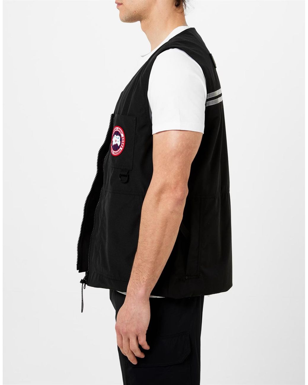 Canada Goose Black Canmore Logo Vest Clothing Coats & Jackets for men