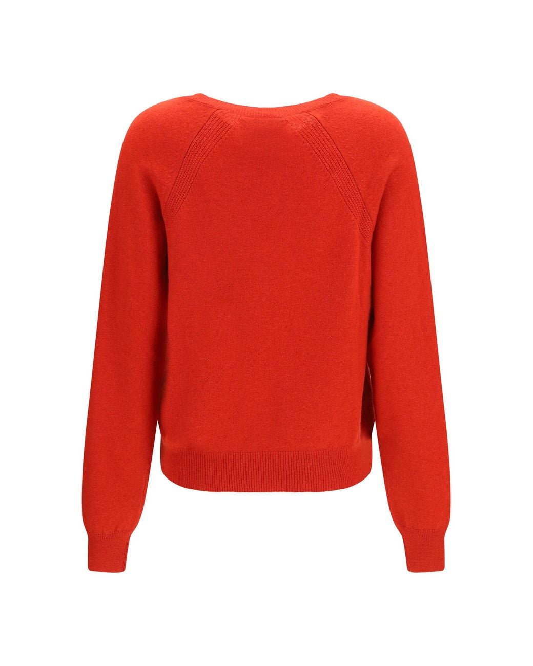 Sa Su Phi Red V Neck Sweater Kashmir/Capra Hircus; Silk