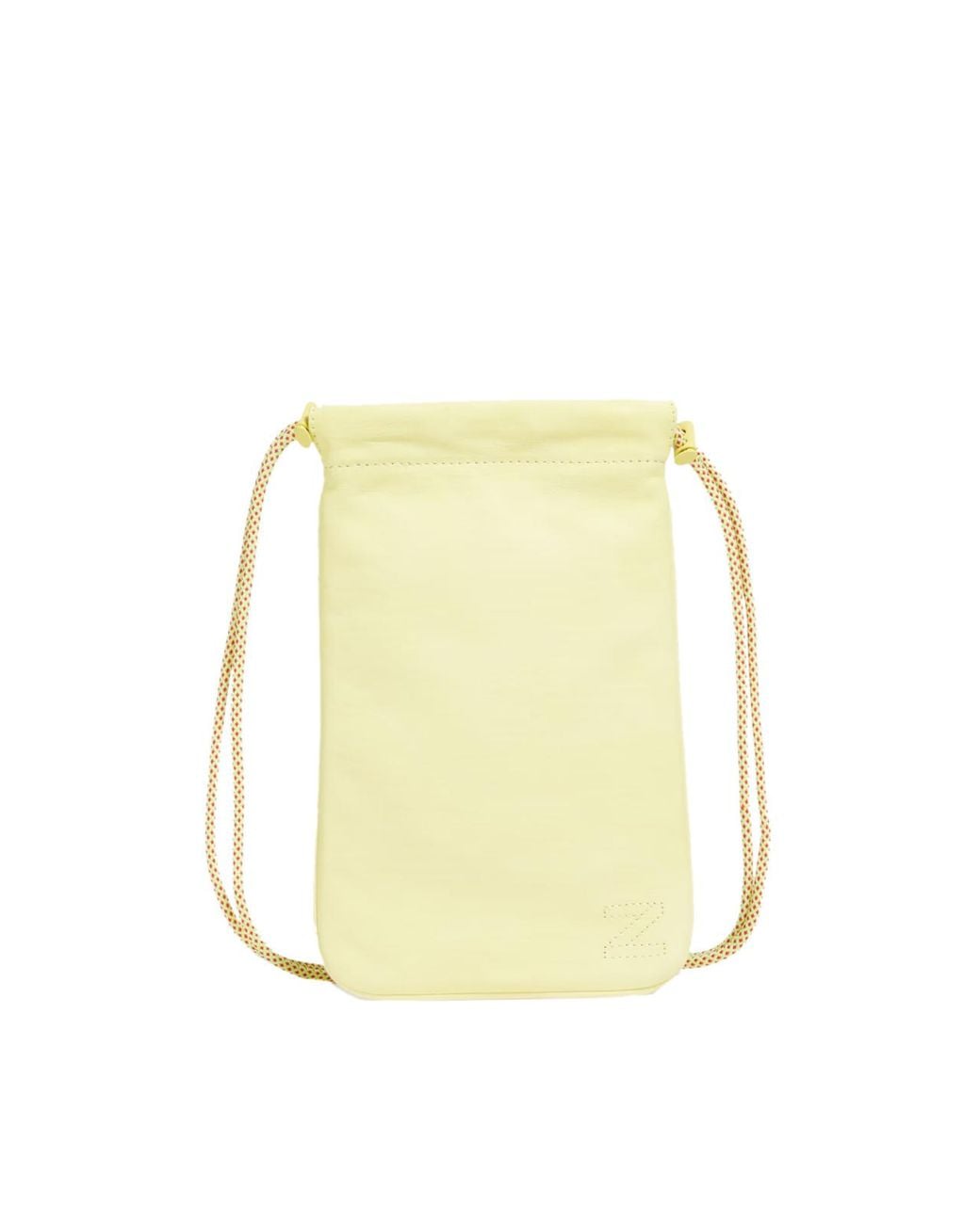 Zimmermann Yellow Logo Leather Pouch Crossbody Bag