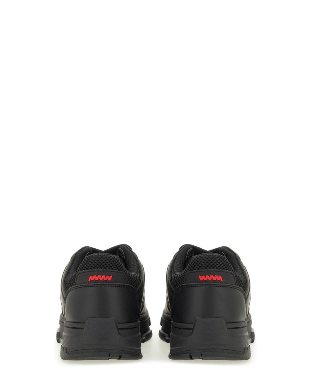 HUGO Black Hugo Mesh-Detailed Sneakers for men