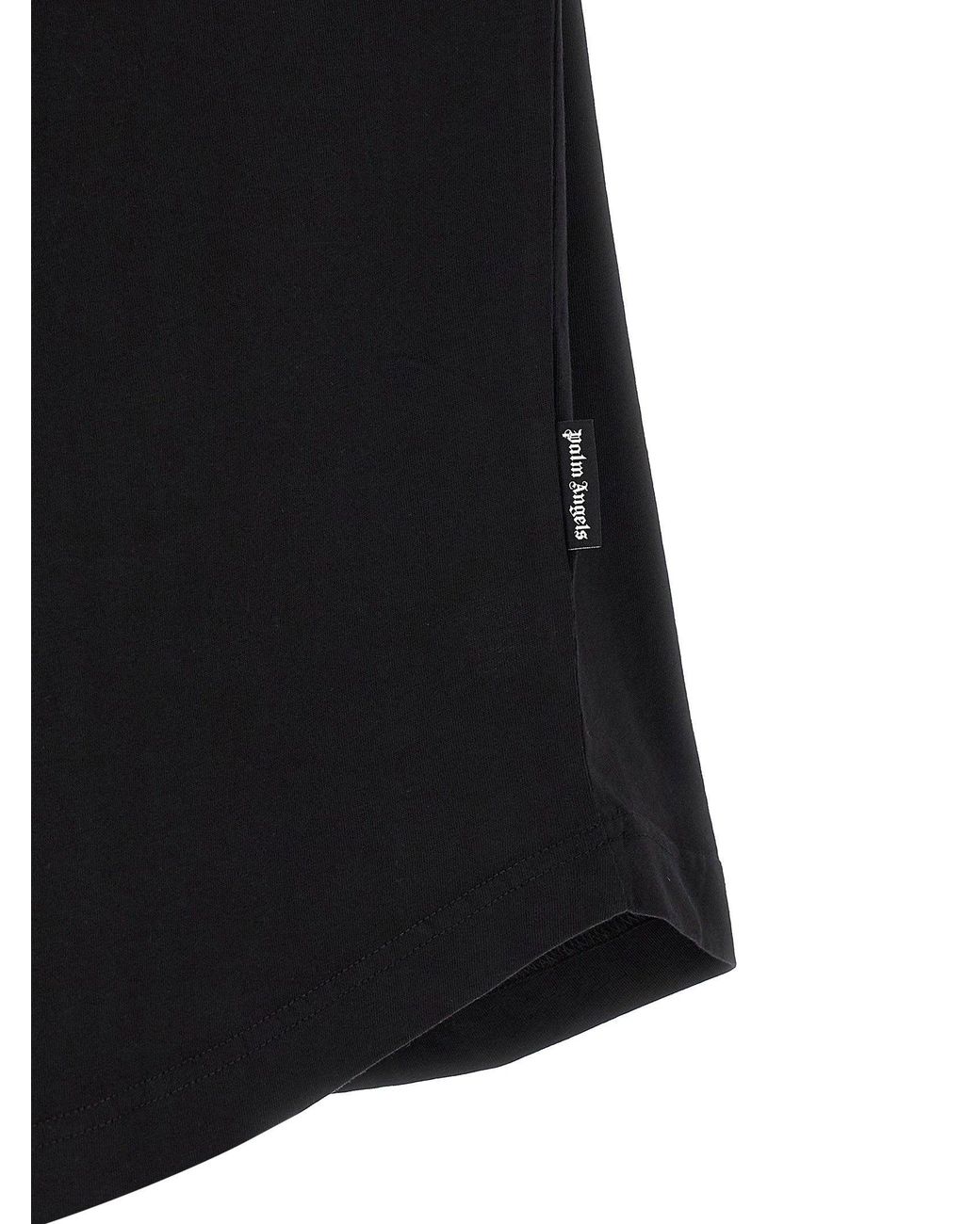 Palm Angels Black Logo-Print Oversized T-Shirt for men