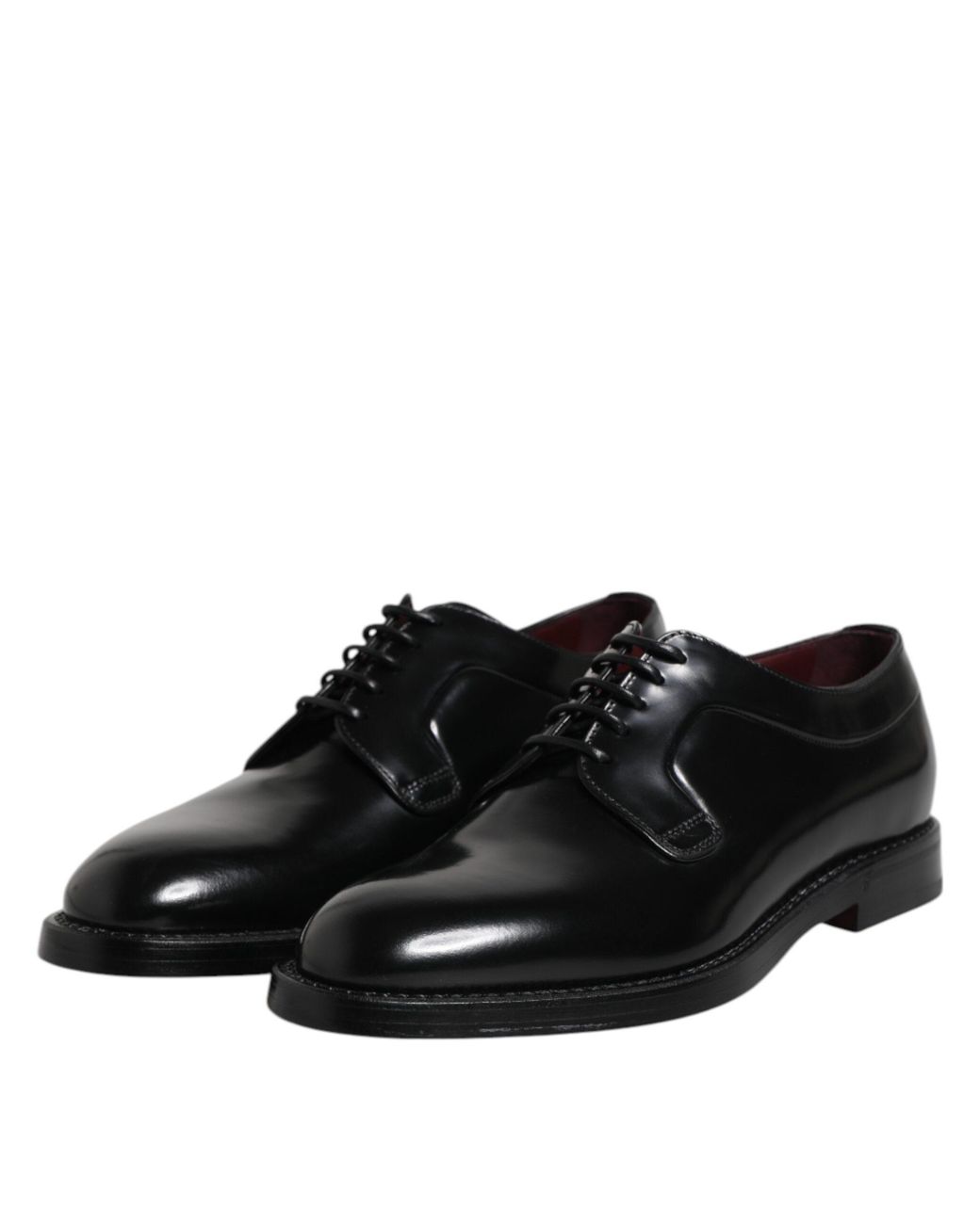 Dolce & Gabbana Black Leather Oxford Formal Shoes for men