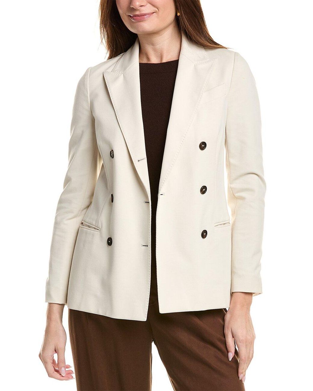 Brunello Cucinelli Natural Beige Cotton Coat