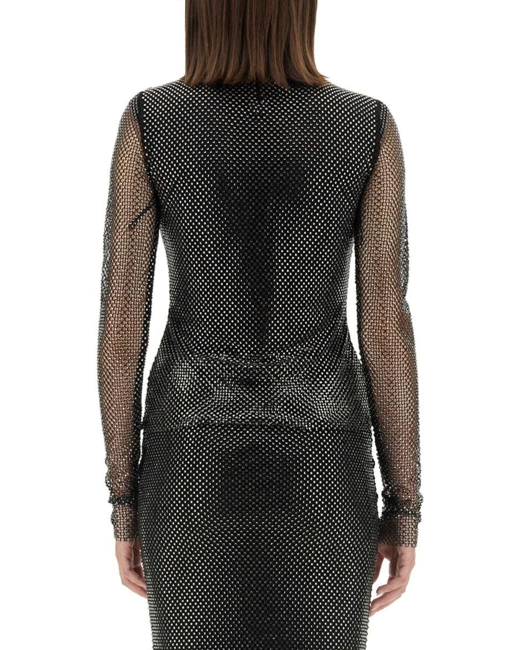 Sportmax Black Top Valdai Fabric Viscose Tops