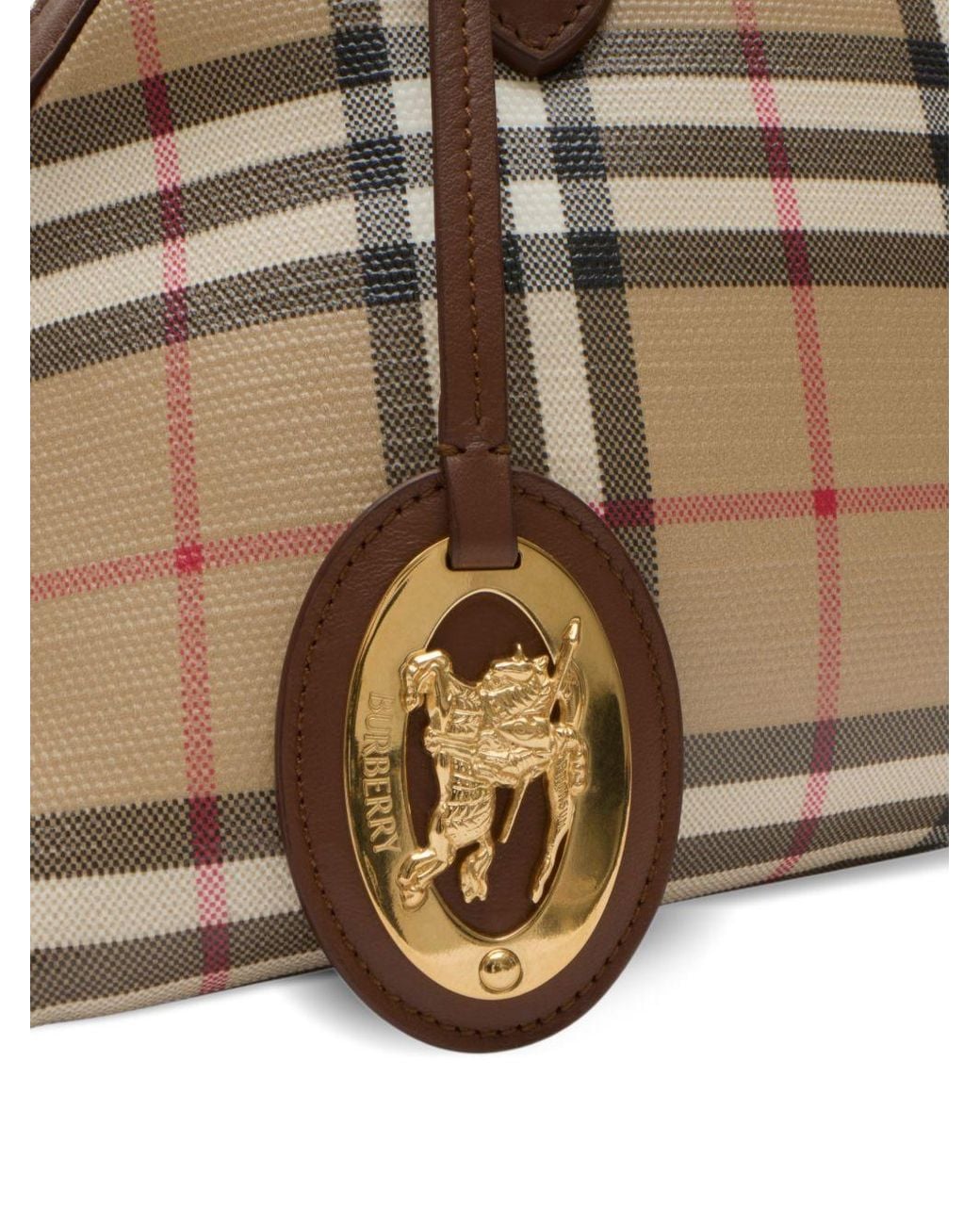 Burberry Metallic Nova Check Canvas Shoulder Bag