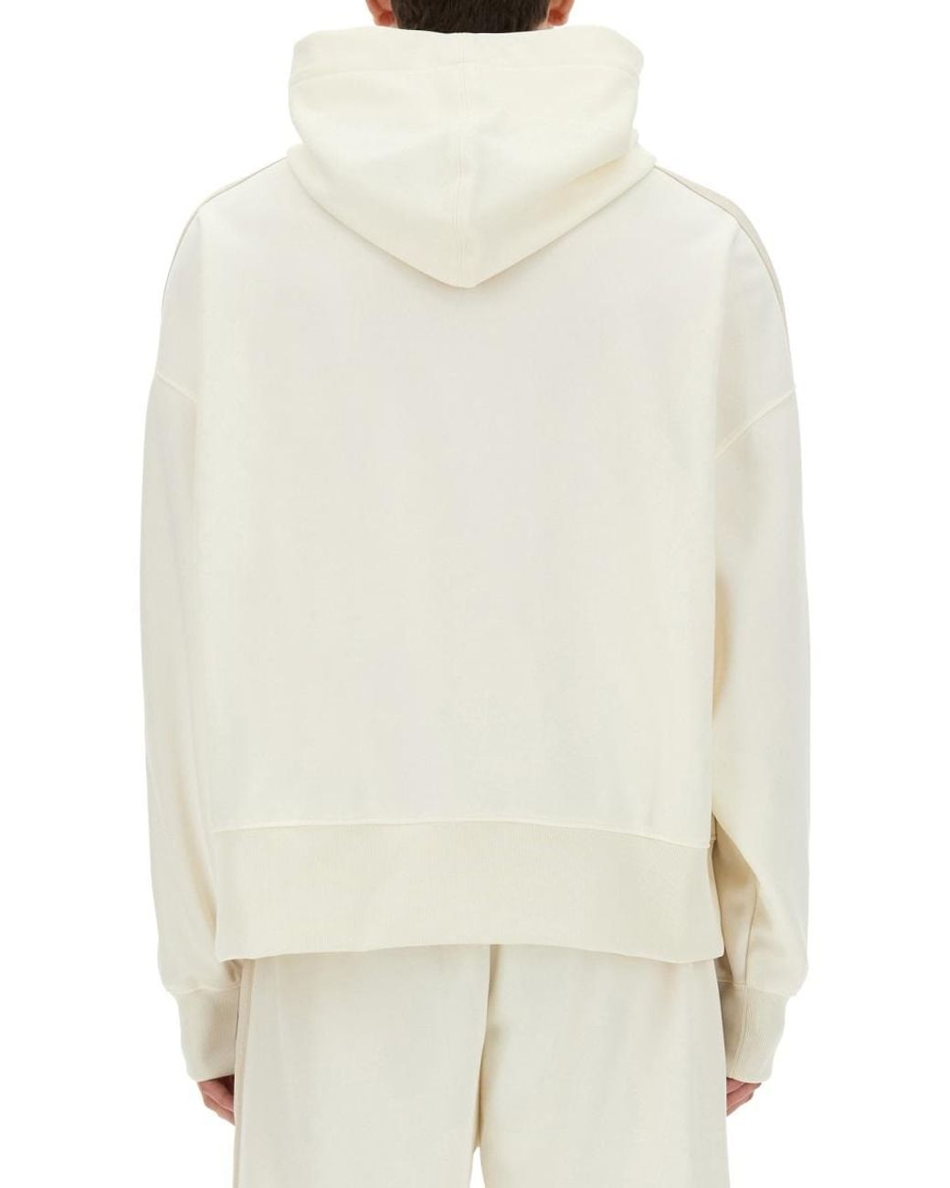 Palm Angels White Monogram Sweatshirt Polyester Sweatshirts for men