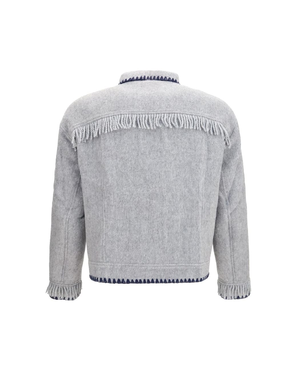 BAZISZT Blue Vedu Reversible Alpaca And Wool-Blend Jacket for men