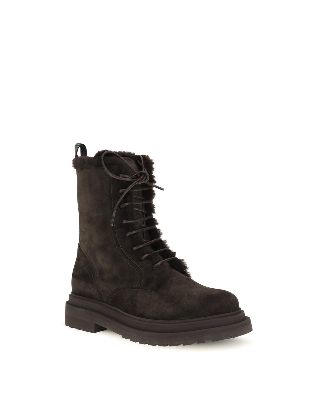 Brunello Cucinelli Black Laced Ankle Boots