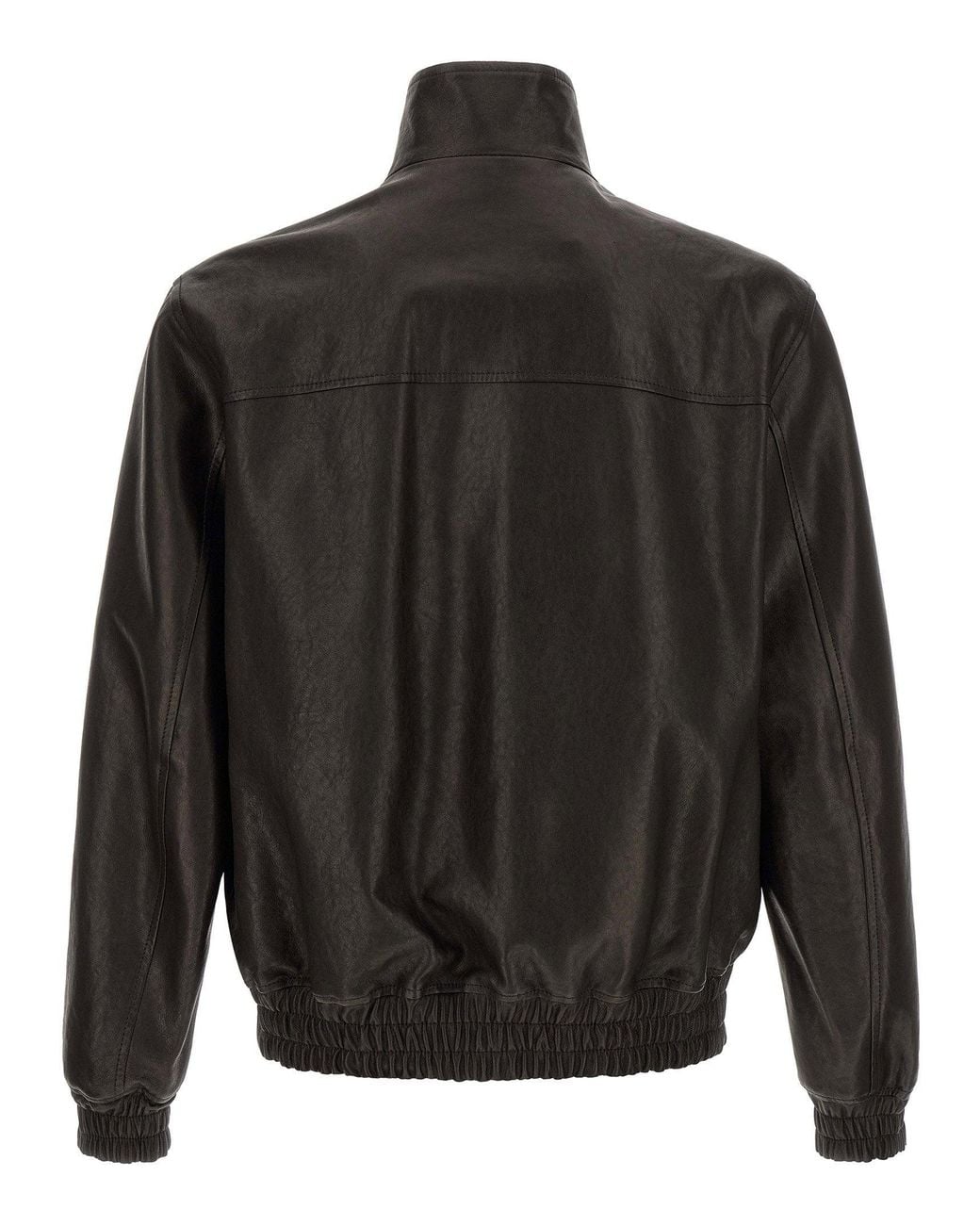 Valentino Garavani Gray Calf Leather Jacket