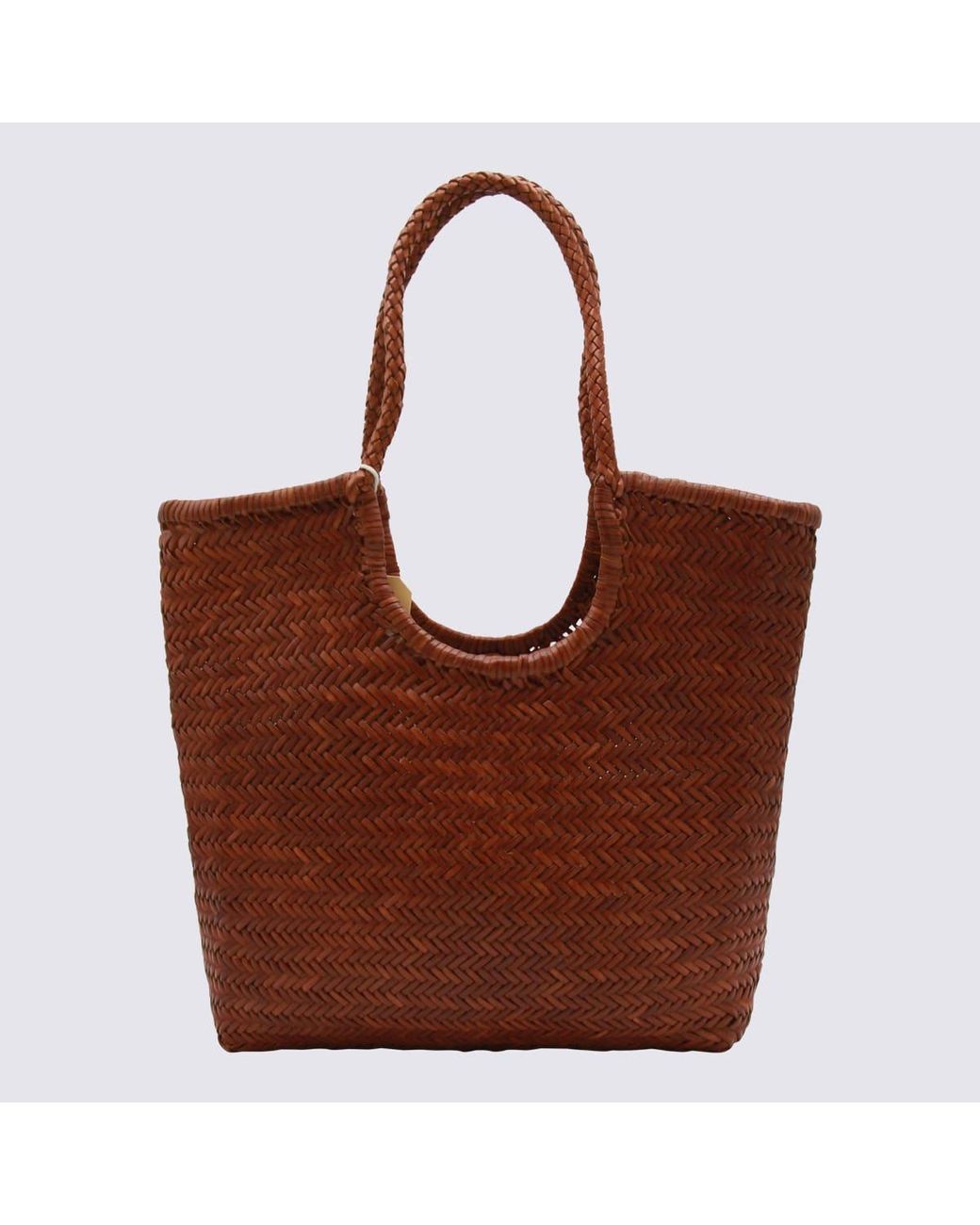 Dragon Diffusion Brown Dark Leather Diagonal Totes