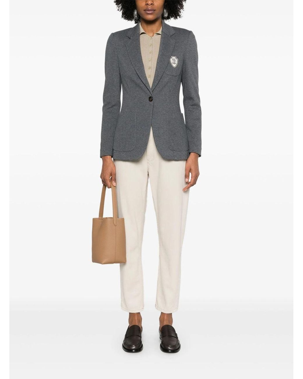 Brunello Cucinelli Gray Tailored Cotton Jacket