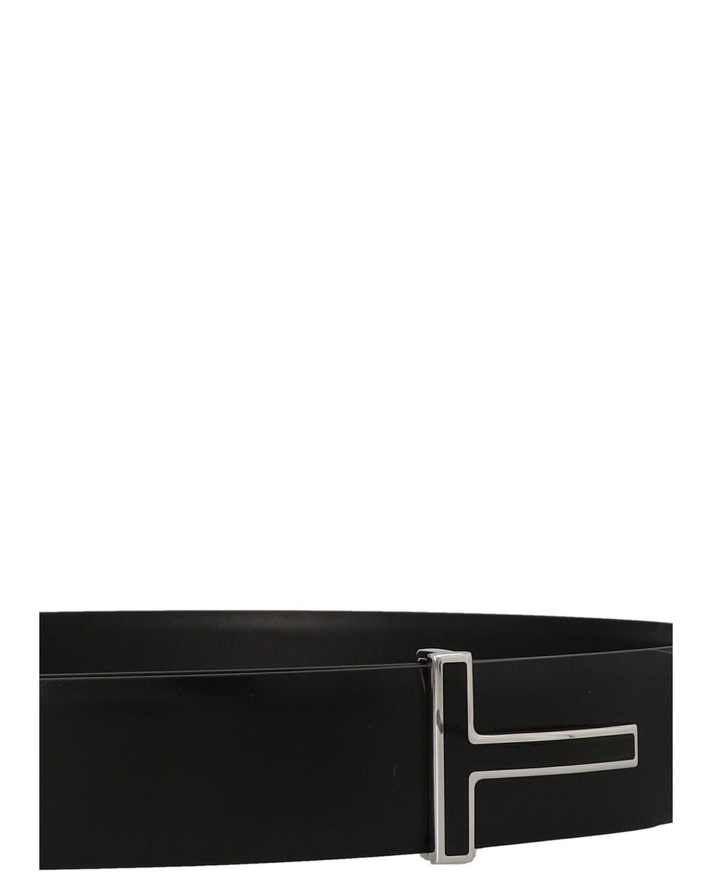 Tom Ford Black T-Buckle Belt for men