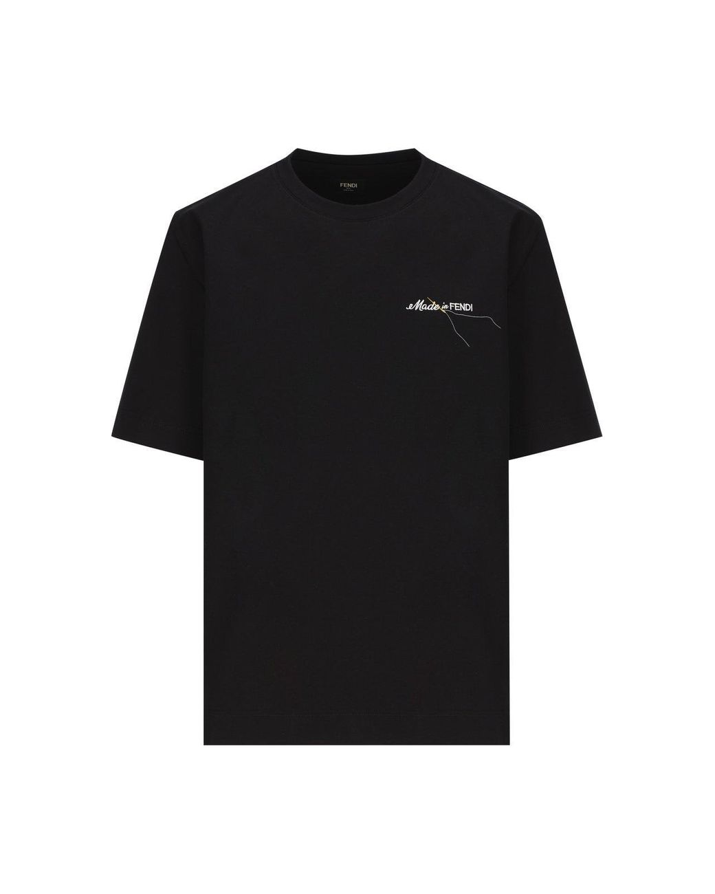 Fendi T shirt Made In in Black for Men Lyst UK