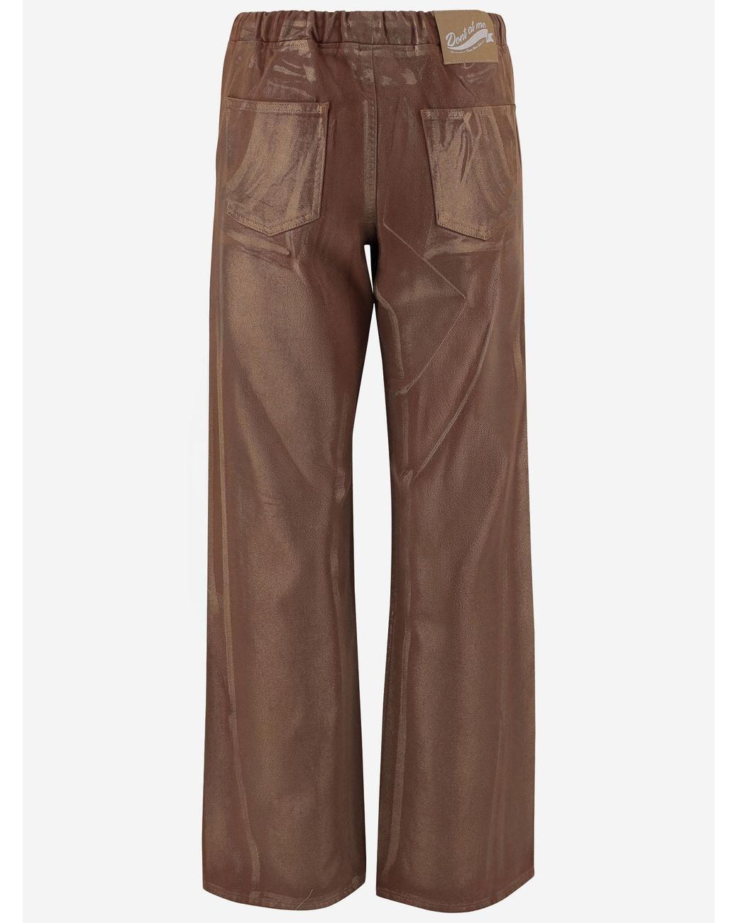 DON'T @ ME Brown Trousers Cotton