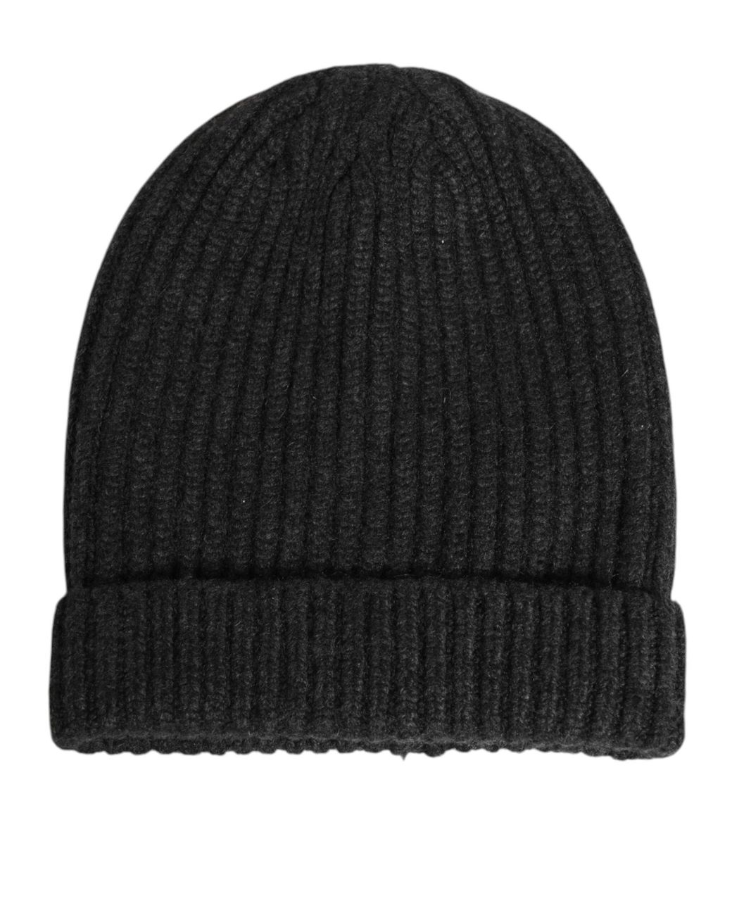 Dolce & Gabbana Black Cashmere Knitted Beanie Capello Hat for men