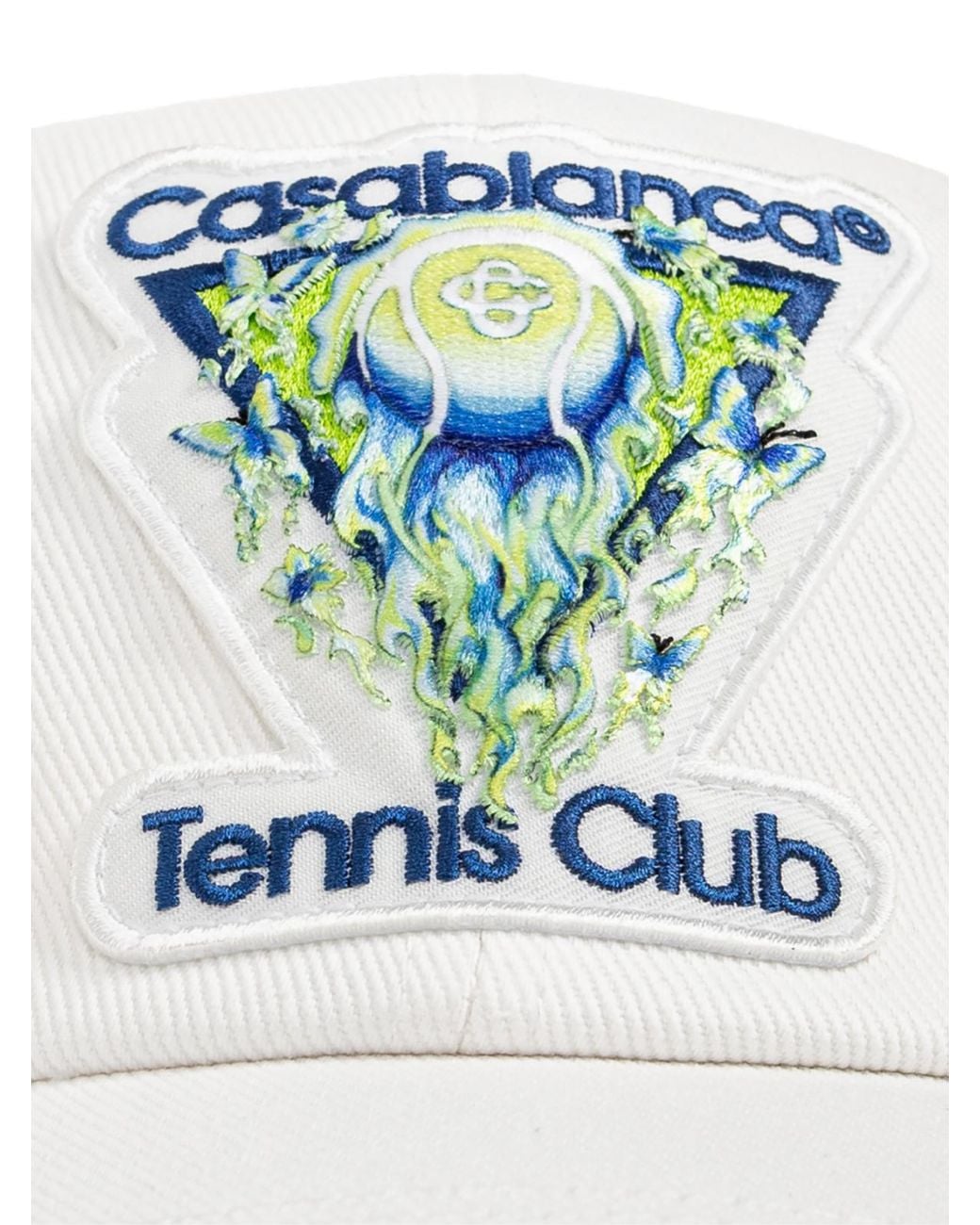 Casablanca White The Art Of Serve Tennis Club Logo Baseball Cap Accessories Beanies & Hats for men