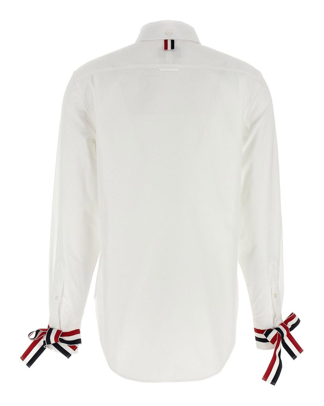Thom Browne White Rwb Tape Cuff Shirt