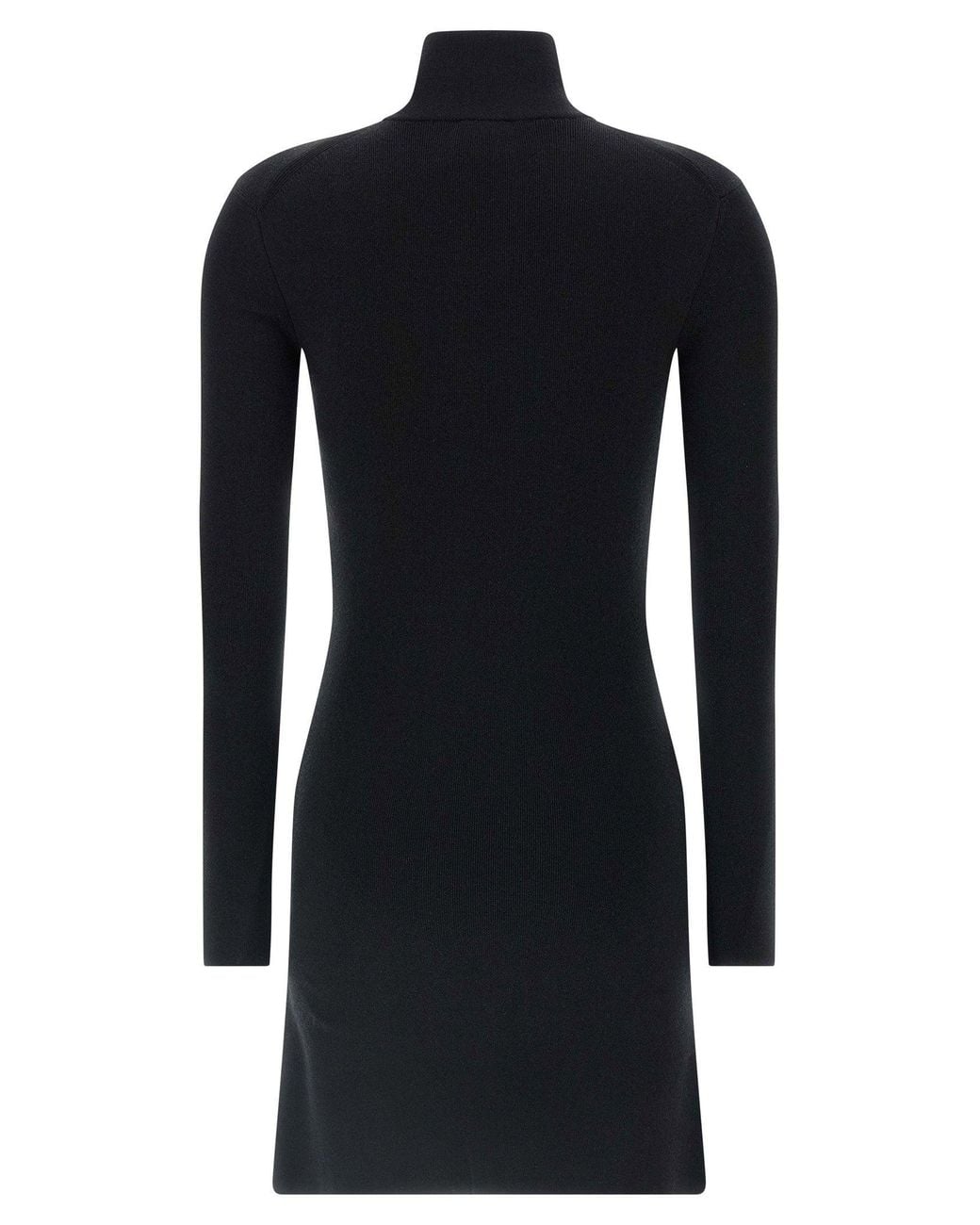 Courreges Blue Wool Knit Polo Dress