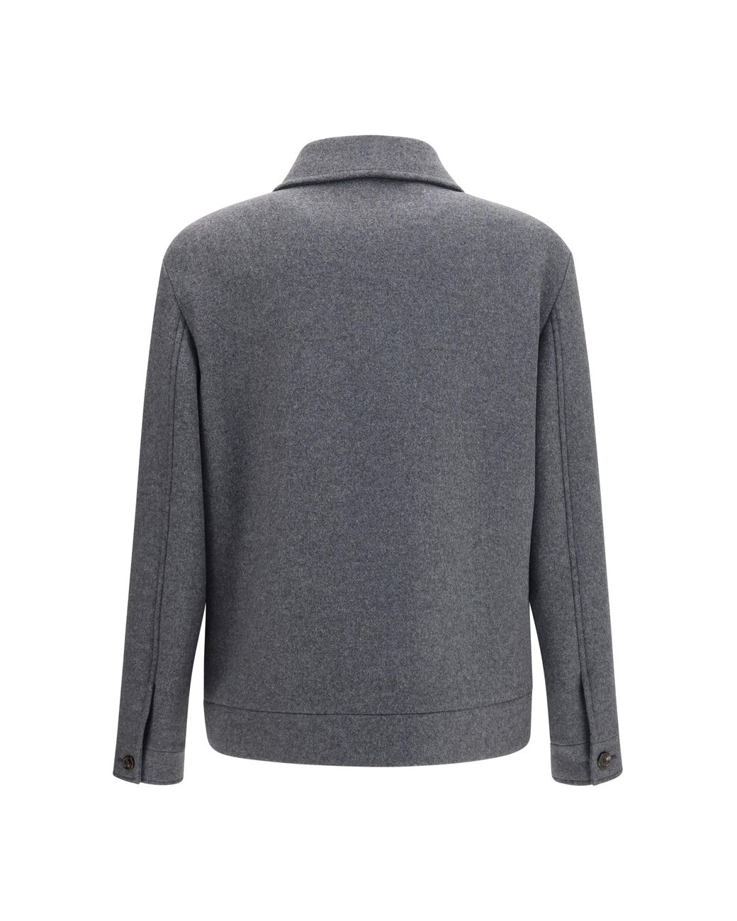 Valentino Gray Jacket Wool And Cashmere Merino Shirt for men
