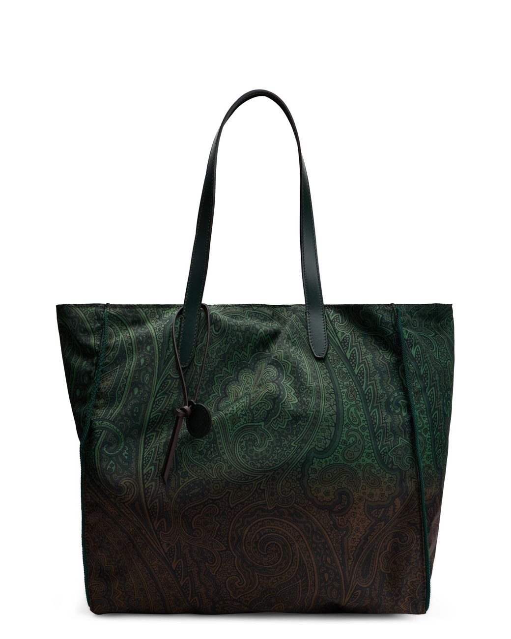 Etro Black Tote Bag With Paisley Pattern Nylon