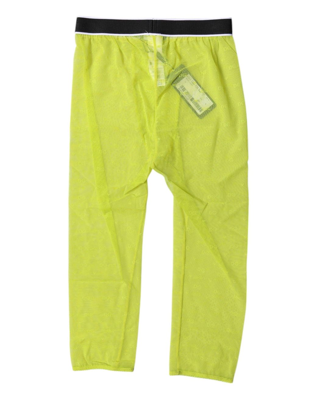 Dolce & Gabbana Yellow Dolce & Gabbana Logo-Embroidered Nylon Leggings