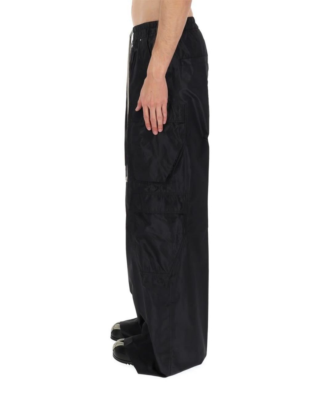 Rick Owens Black Cargo Belas Pants for men