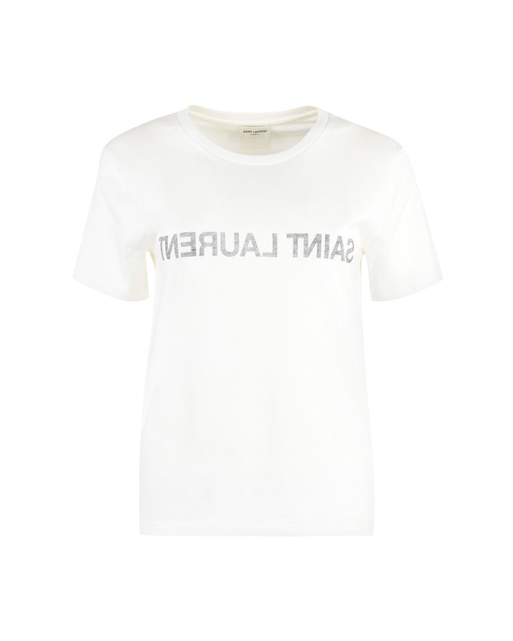 Saint Laurent Red Printed Cotton T-Shirt T-Shirts & Jerseys