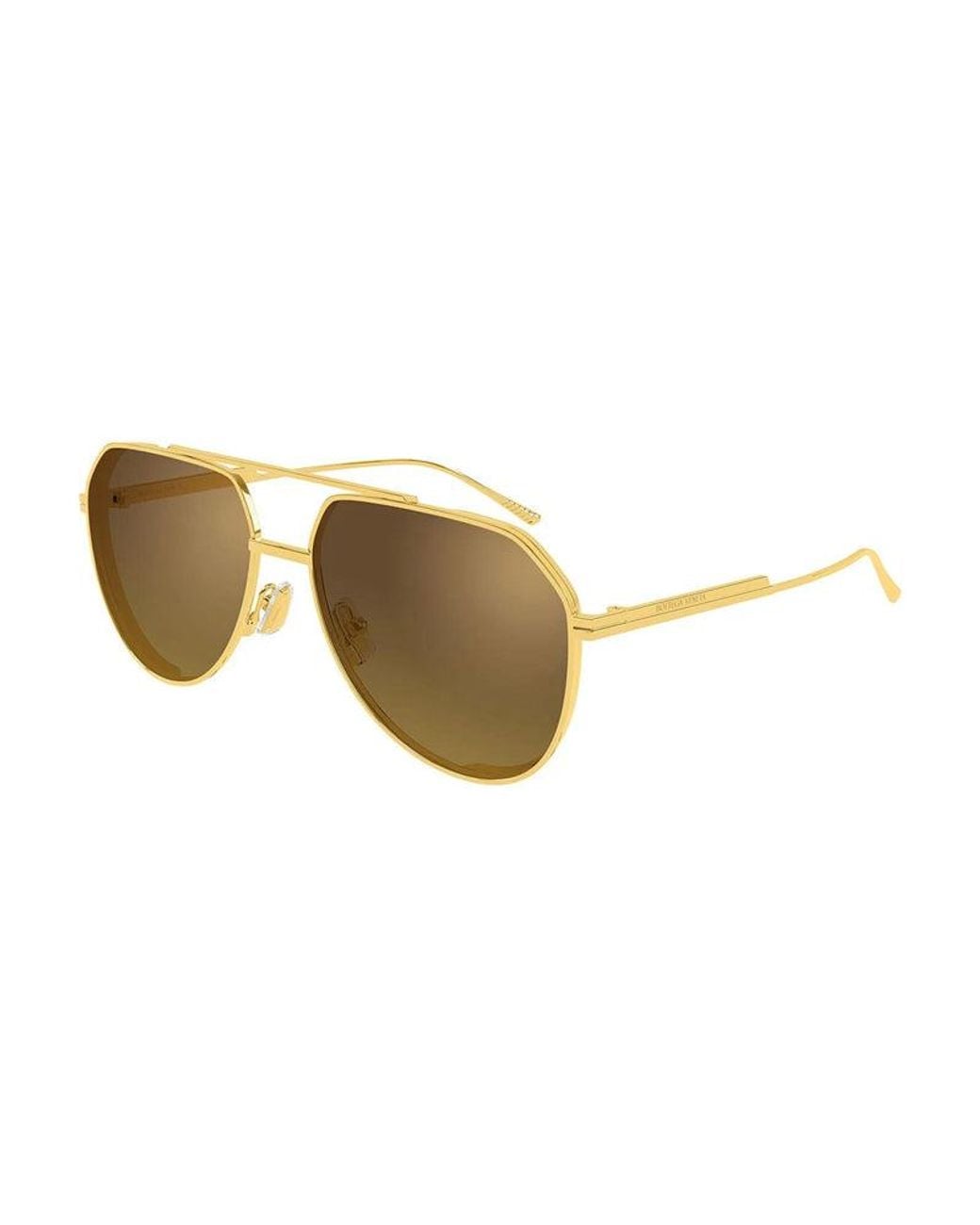Bottega Veneta Natural Sunglasses Aviator Full Rim, Frame And With Mirror Lens Bv1465S004 for men